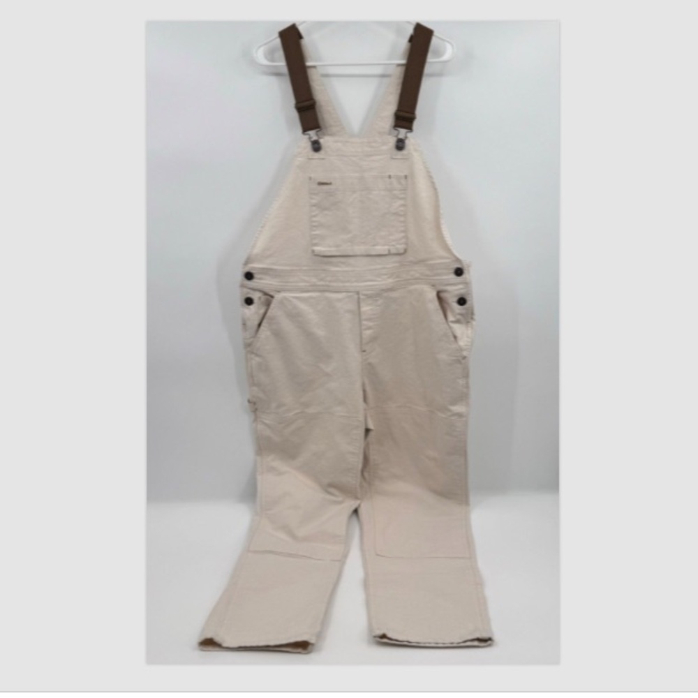 Rei Co Op Overalls Women 16 Neutral Off White Trailsmith Gorpcore Stretch Denim